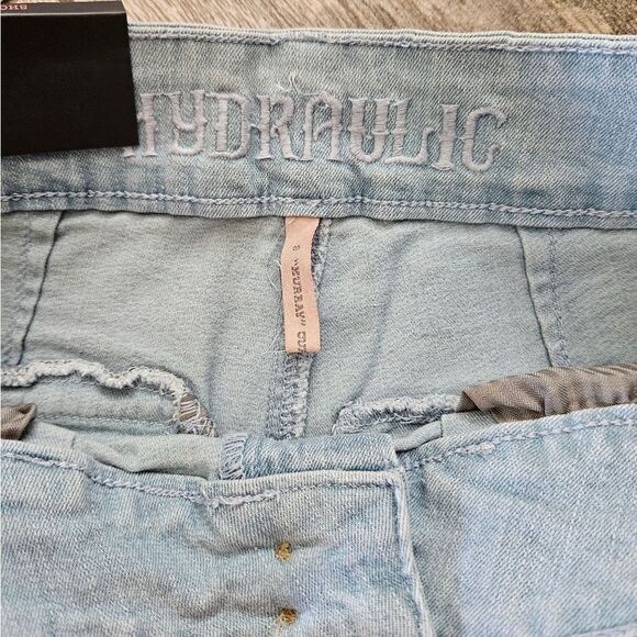 Hydraulic Murray Curvy Hi Rise Light Denim Wash Shorts Size 8 - Picture 8 of 11